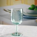Natural Color Thick Wall 11oz Vintage Crystal Goblets With Bubbles