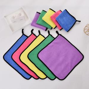 China Car Wash Towel Coral Velvet Cleaning Absorbent Rag Microfiber Car Towel Custom 30*30cm factory