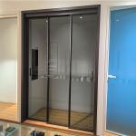 Sliding Tempered Glass Door with Water-Resistant Design for High-End Apartments