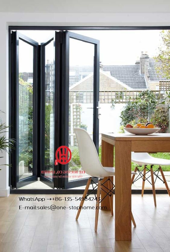 Glass panel,Waterproof veranda double glazing aluminum bi folding door Glass