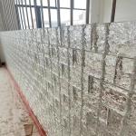 Hot Melt Bubble Solid Glass Wall Block 50*100*200mm Color Bar Glass Interior