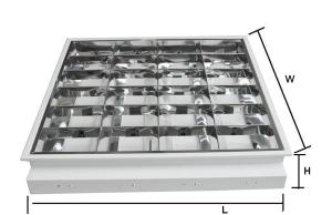 China T8 V TYPE FLUORESCENT RECESSED LIGHTING FIXTURES FOR INDUSTRIAL LIGHTING factory