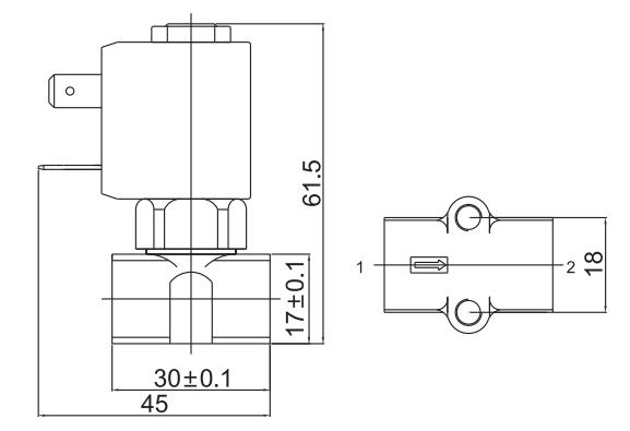 2/2 Way NC Water Air Small Brass Solenoid Valve Direct Acting 1/8'' 1/4''