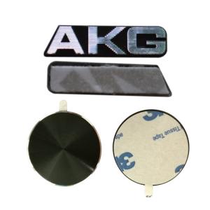 China OEM / ODM Aluminum Self Adhesive Embossed Logo Sticker Metal Plate factory
