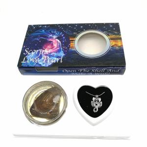 China 12 Horoscope Zodiac Love Wish Pearl Necklace Gift Set with Scorpio Cage Pendant Innovative Birthday Gift factory