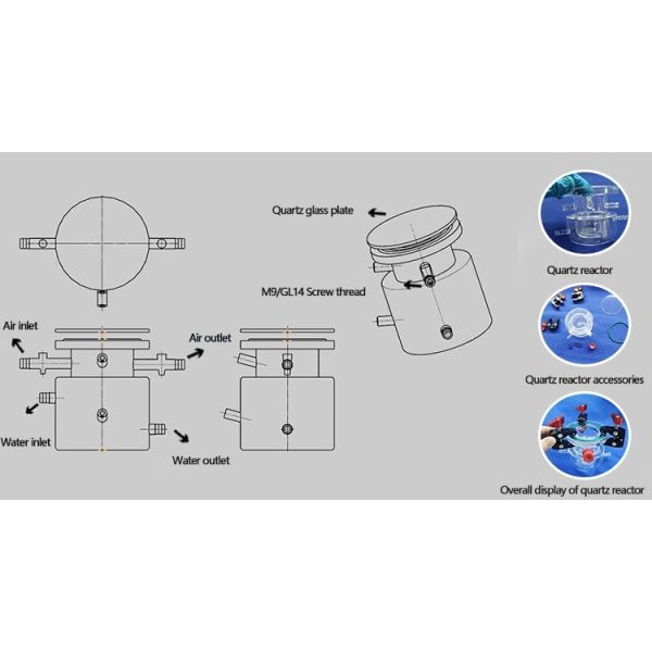 Customization Processing UV Quartz Glass Tube Reactor
