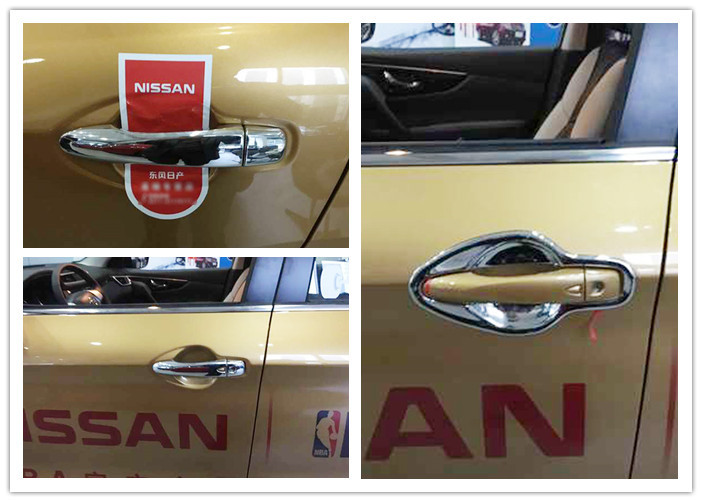 Chromed Trim Parts Side Door Handle Covers and Inserts for Nissan Qashqai 2015