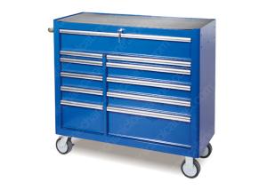China Heavy Wheels Industrial Roller Cabinet 11 Drawer Stainless Steel SPCC Material factory