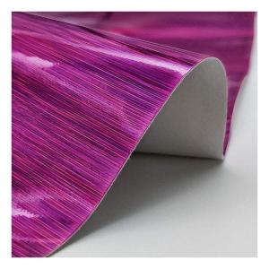 Rainbow Pu Holographic Wire-drawing Figure Embossed Artificial Faux Leather