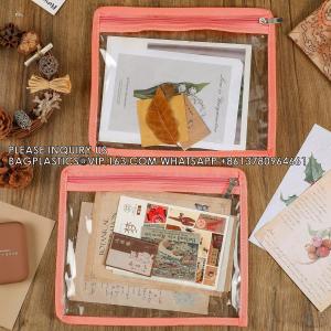 Zipper Pouches Pencil Pouches PVC Makeup Pouch Envelopes Folder Storage Multi