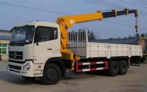 China 12Ton 6x4 Dongfeng Used Crane Truck 12000X2500X3850mm With Stretchable Arm factory