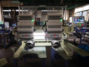 China Multi - Languages Two Head Embroidery Machine For Hat Max Speed 1200rpm factory