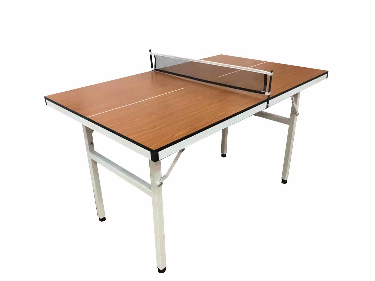 Children Ping Pong Table Multi Function Foldable Wooden Natural Color For Playing And Homework