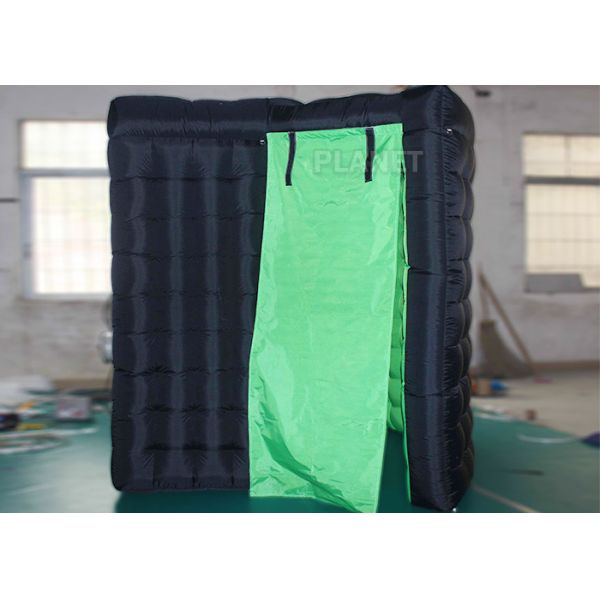 China Special Shape Black Inflatable Led Photo Booth 8 X 8 X 8 Ft For Event factory