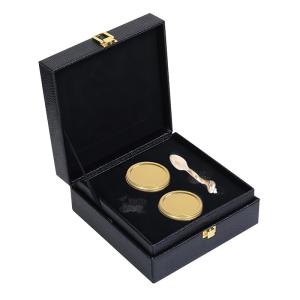China Leather MDF Cardboard Caviar Gift Box With Foam Insert Moisture Resistant factory