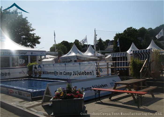 White Marquee Pagoda Shape Exhibition Event Tents For Conference