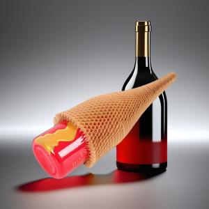 Customized Honeycomb Paper Sleeve Fillable Wine Bottle Protective Packaging Wrappable