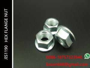 China JIS1190 M12 Hex Flange Nut,Yellow Zinc Plated,Grade 4.8 Bulk packing factory