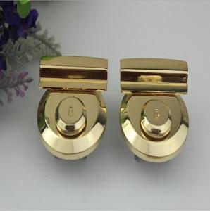 China High quality bag hardware accessory gold color snap push lock for handbag factory
