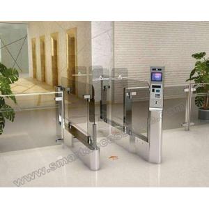 China Waterproof Automatic flap barrier sliding gate system with barcode identification Security Optical Access Control Gate factory