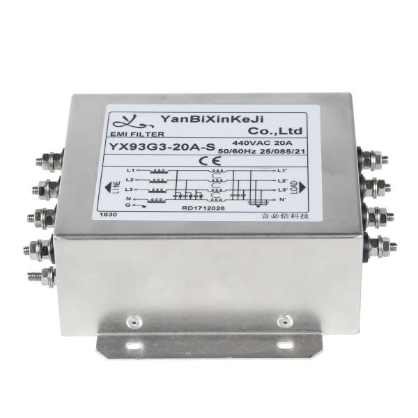 3 Phase 4 Wire EMI Filter 380V/520V Three Phase RFI Filter For Industrial