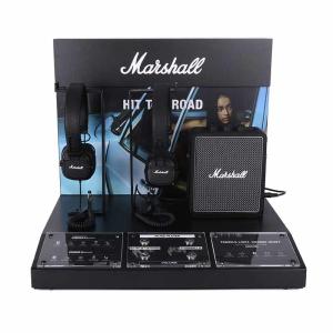 Acrylic Audio Speaker Display Stand Custom Functional With Metal Button