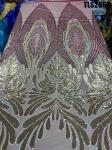 Fancy Sequin Embroidery Mesh French African Lace Fabric for Formal Dress Abaya