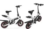Black Lightweight Electric Bike , Foldable Electric Bicycle IP54 Waterproof