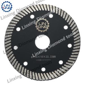 China 20mm/22.23mm Arbor Turbo Mesh Diamond Saw Blade for Cutting Ceramic Tile Marble Stone factory