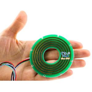 China 2 Circuits Flat Pancake Slip Ring Large Dielectric Strength factory