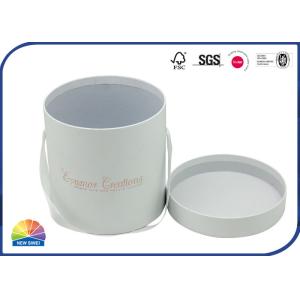 China Ribbon Handle Flat Edge 157gsm Coated Cardboard Paper Tube on sale