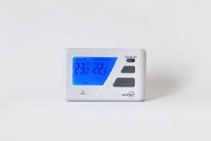 China Orange / Bule Blacklight 230V RF Room Thermostat Manual Override Mode For Combi Boiler factory