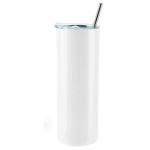 20Oz With Lid And Straw Skinny Tumbler Insulated Slim Powder Coated Double Wall