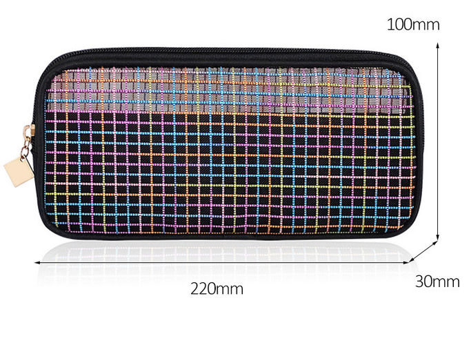 Promotional Personalized Travel Zipper Mesh Washing Cosmetic Bag