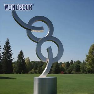 China Large outdoor park geometric letter rusted steel sculpture factory