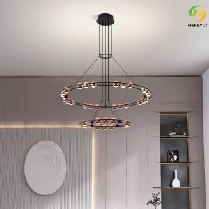 China 450 Duplex Dining Room Chandelier Circle LED Luxury Nordic factory