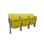 Yellow Blow Molding Anti UV Foldable Stadium Seats Aluminum Leg