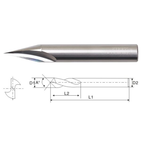 Carbide V Slot 3F Spot Drills Chamfering End MIll