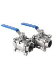 Male Connection Stainless Steel 304 316 Weld 3 Piece Ball Valve for Joining Pipe