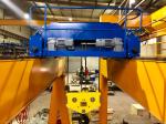 Double Girder Wire Rope Mini Electric Hoist / Winch With Trolley In Yellow