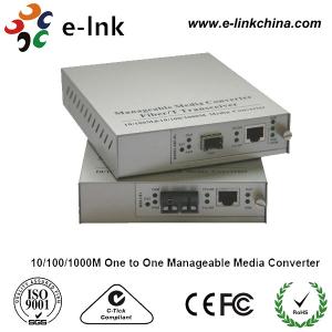 China 2km Gigabit Ethernet Media Converter With Internal Power , Managed Fiber Media Converter factory