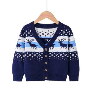 China New Autumn Winter Children clothing Sweater Round Neck kids clothes Knit Christmas Sweater For Little Girls Boys factory