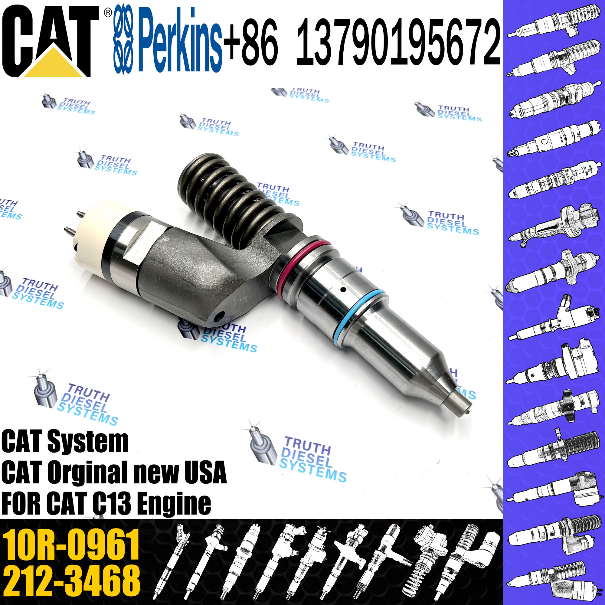 Common Rail Injector 317-5279 10R-0961 292-3666 239-4908 249-0712 10R-3147 10R-3262 For Caterpillar