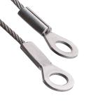 Stainless Steel Wire Eyelets Ended Short Rope Cable Tether Chain Lock Fall
