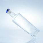Glass Collar Glass Bottle For Alcoholic Beverages 750 ml with Cork Sealing Flint