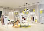 Custom Wooden Cabinet Clothing Display Showcase Interior Design Clothes Shop