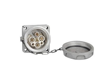 4 Poles 250 Amps IP67 Weather Protected Large Current Receptacle Industrial