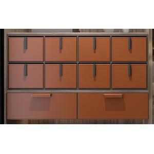 Italian Style Leather Drawer Organizer Open Top Design With Zinc Alloy Pull