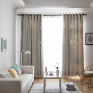 China Blackout Polyester Shower Curtains Self Embroidered Insulated factory