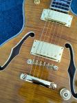 2017 New+Factory+Chinese Giggle ES Hollow Body F hole Cob brown color lp guitar
